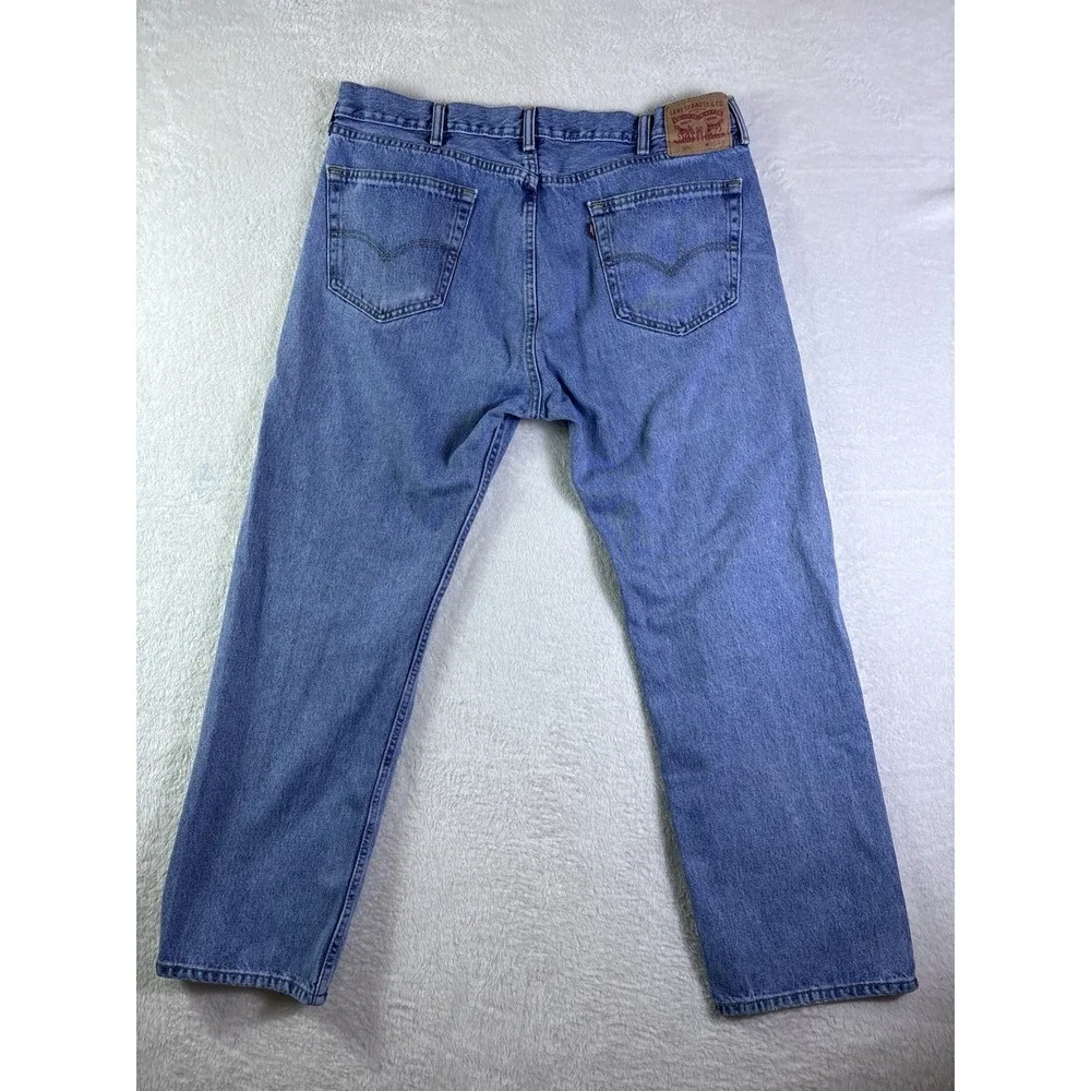 Levi's 505 Jeans Mens 40x30 Blue Denim Medium Wash Straight Leg Regular Fit